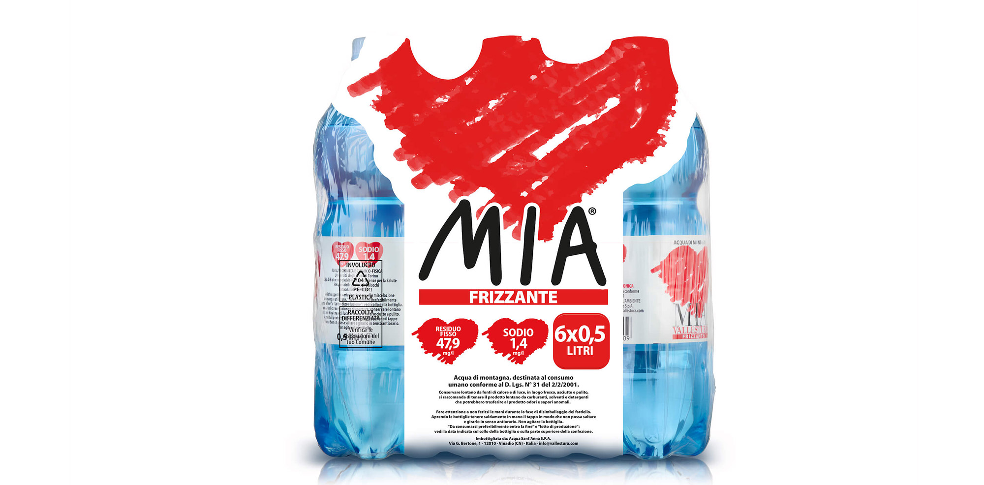 Acqua Mia Vallestura - Frizzante 0,5l 6 pezzi
